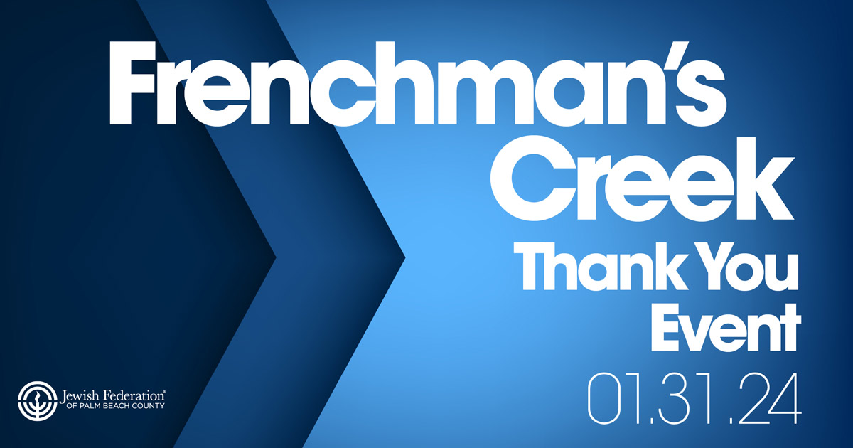 Frenchman’s Creek Thank You Event Jewish Federation of Palm Beach County